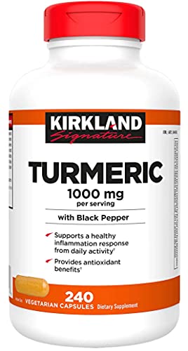 Kirkland Signature Just Grown Turmeric 1000 mg., 240 Capsules (1 Pack)